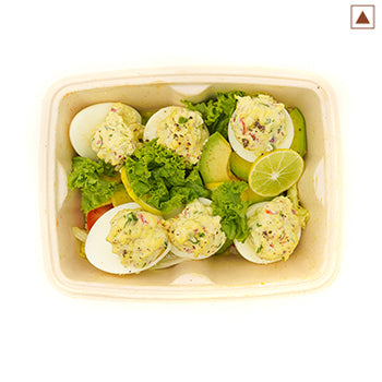 High Protein with Devilled Eggs and Avocado